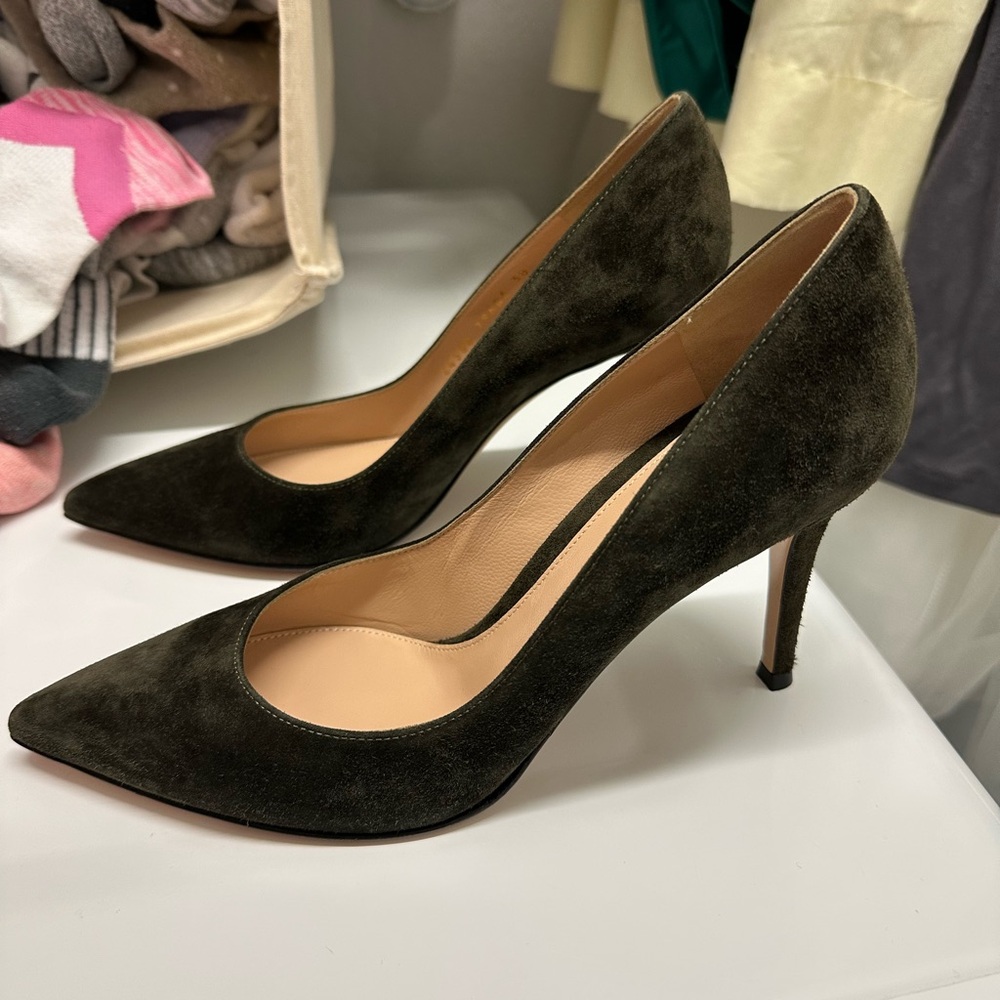 Gianvito Rossi Green High Heeled Pumps